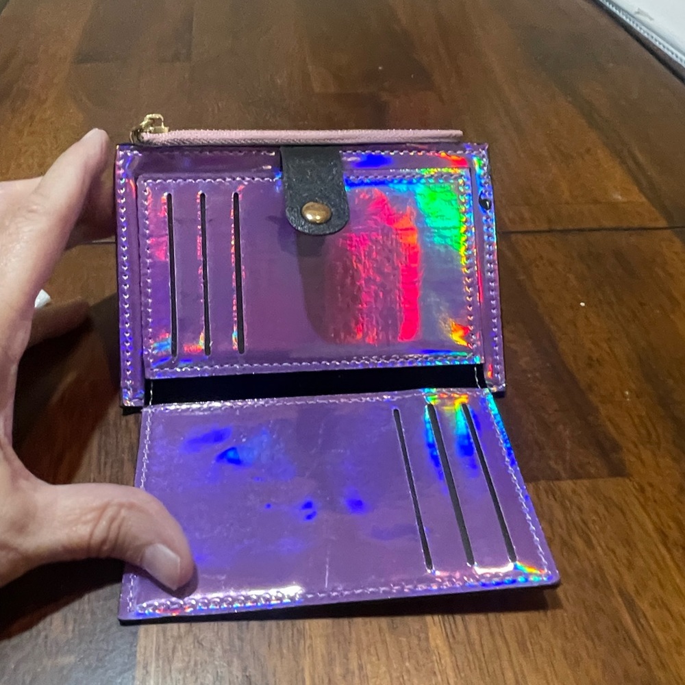 Iridescent card holder/change holder